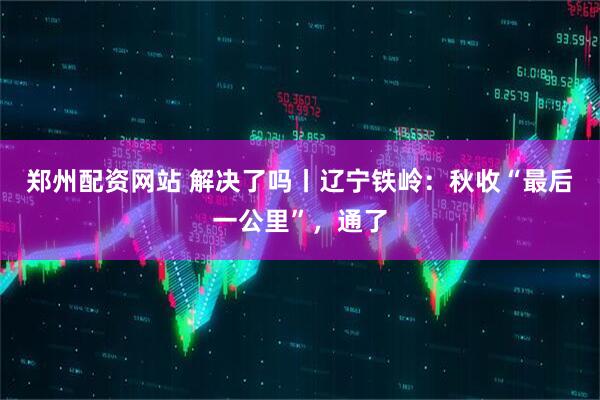 郑州配资网站 解决了吗丨辽宁铁岭：秋收“最后一公里”，通了